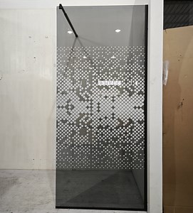 [Hot Item] Grey Glass Walk in Shower Screen Bathroom Soaking Glass Door