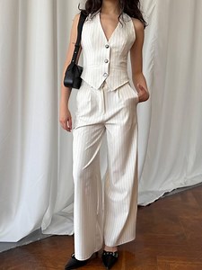 Wedding Vest Suit, White Womens Palazzo Pants Suit, Formal Vest and Pants Set, Business Two Piece Set, Ladies Bridal Suit - Etsy Canada