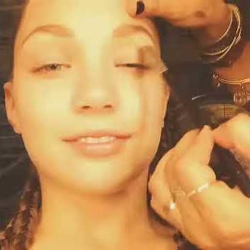 Maddie ziegler getting ready for Sia Chandelier