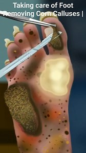 34K views · 83 reactions | Taking care of Foot Removing Corn Calluses | #3danimation #asmr #reels #satisfying #treatment #trending | Akhilesh Yadav | Facebook