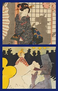 French graphic artist Henri de Toulouse-Lautrec adopted motifs from late 18th- to 19th-century Edo, Japan in developing his signature style. In this close-looking video, we compare the details of Utagawa Yoshitora's woodblock print "Fashionable Spring Moon" (ca. 1847–52) with Toulouse-Lautrec's color lithograph "Moulin Rouge: La Goulue" (1891) to show just how much inspiration he derived from the work of Japanese artists. Explore the shared renegade spirit of these two artworks in "Renegade Edo 