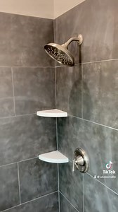 Installed a couple quartz shelves in a tiled shower using stainless steel washers. I used a spray bottle and a tile shim to smooth out my silicone, I was amazed at the results. #tip #diy #custom #customhomes #customhome #quartzshelf #tiledshower #pushit #keepitclean #greatresults #quartz #showerseat #silicone | wkdconstllc
