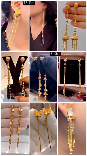 Fancy Gold Earrings Designs With Price |Sui Dhaga Earrings Gold|Latest Gold Earrings #vlog #earrings