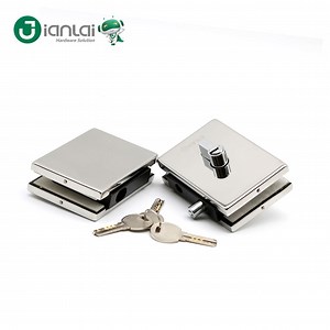 [Hot Item] Stainless Steel Glass Door Patch Fitting Center Lock Keeper Square Patch Lock