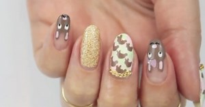 Chocolate Bunny Easter DIY Nail Art Tutorial