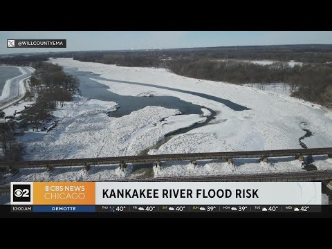 Flash flood warning on Kankakee River as ice jam breaks up
