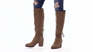 Journee Womens Leeda Block Heel Knee High Boots