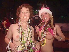 Flashing on Duval Street During Fantasy Fest - SpringbreakLife