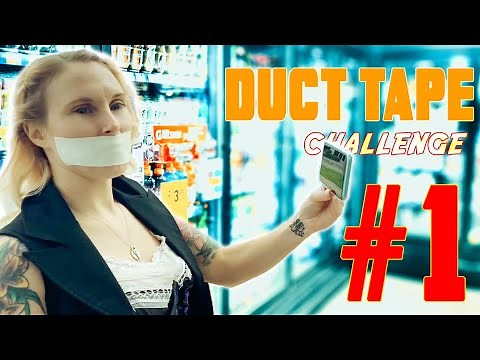 DUCT TAPE CHALLENGE #1: Shopping With Her Mouth Taped (Pre-COVID)!