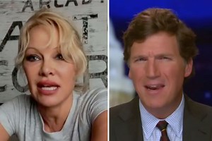 Pamela Anderson tells Tucker Carlson Trump needs to pardon Julian Assange