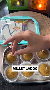 26K views · 47 reactions | ingredients for the Millet Laddoo Recipe: *Ingredients:* 1. Foxtail millet - ½ cup 2. Ghee - 2-3 tbsp (1 tbsp for roasting millet, 1-2 tbsp for mixing) 3. Water - 1.5 cups 4. Jaggery - ½ cup 5. Saffron - a pinch (soaked in ¼ cup hot milk) 6. Cardamom - ½ tsp | Shruti Jain | Facebook