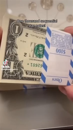 One thousand sequential star notes!!! #starnote #cash #dollars #money #shorts | The Coin Channel Tube