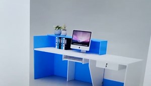 Reception Counter Desk, Checkout Counter, Front Counter Desk, Wooden Checkout Counter, Checkout Counter, Checkout Counter, 160 * 60 * 100cm (Left Hight)