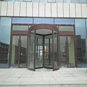 [Hot Item] Secure Natural Tempered Glass Intelligent Automatic Revolving Doors