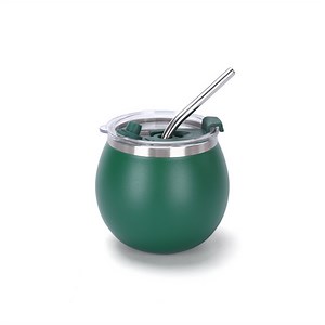 [Hot Item] 2025 Newest 160ml Egg Shape Stainless Steel Mini Tumbler Argentine Yerba Mate Gourd Cup with Bombilla