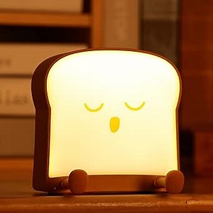 LOVERUIS Cute Night Light for Kids Cat Night Lights Baby Girl Squishy NightLight 1/3 Hour Timer Kitty Light Dimmable Nursery Lamp Colorful Nightlight Gift for Kid Toddler Kawaii (ARS-mianbao-sleeping)