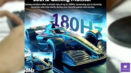 Great voell 24 Inch Curved Gaming Monitor, 180Hz/144Hz FHD 1080P, 120% sRGB, 1ms