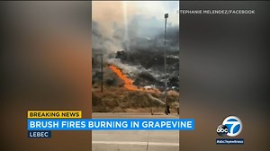 Evacuations ordered as brush fires burn in Grapevine
