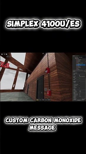 Simplex 4100U/ES Custom Carbon Monoxide message #roblox #firealarms #shorts