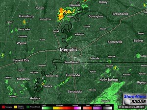 13 reactions | 11:30AM As we approach the lunch hour, slow moving scattered showers are increasing over the metro area. Localized downpours are the main "threats" today, but stray lightning strikes are possible as we proceed into the afternoon. /LG | MemphisWeather.net | Facebook
