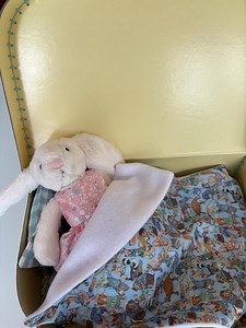 Bunny Suitcase Bed: Liberty London Quilt, Linen Bedding (30cm) - Etsy Australia