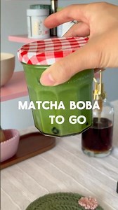 Matcha Boba ASMR ☺️🎧. #matcha #matchalatte #boba #matcharecipe #bobatcha #bubbletea