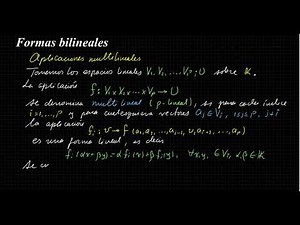 Bilinear forms: Definition of multilinear form