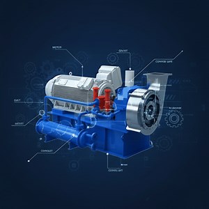 [Hot Item] Integrally Geared Steam Compressor with Power Frequency Motor