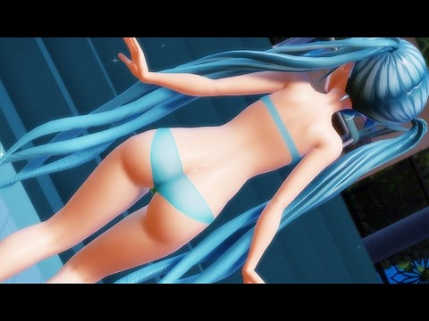 【MMD】Bikini Miku Dance - Drop Pop Candy (Rin & Luka cover)