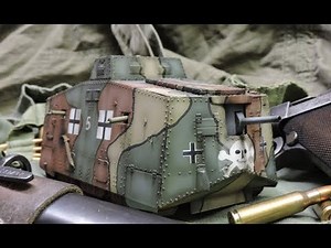 Vintage 1/35th scale Tauro WWI German A7V tank
