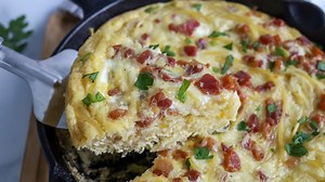 Spaghetti carbonara frittata recipe