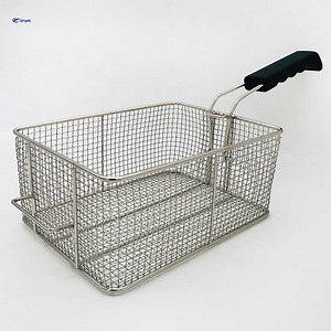 [Hot Item] Food Grade Stainless Steel Kitchen Chips Fry Basket Chicken Fries Basket French Fries Baskets