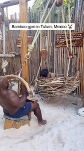 Couples beach workout at a bamboo gym 📍 Tulum, Mexico 🏖 🎥 @thejonrobert & @frontpage_eb #dswcouples #blacklove #dswtravel | Dark Skin Women