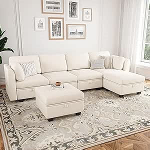 Modular Sectional Sofa Couch Beige