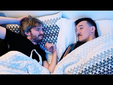 how dudes act after sleeping in the same bed