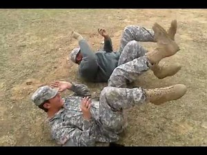 Soldiers doing the cockroach