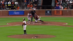 Ozzie Albies strikes out swinging.