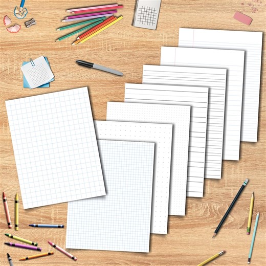 Printable Graph Paper, Dot Grid, Handwriting, Notebook Paper | Printable PDF Files - Etsy Canada