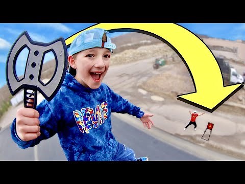 FATHER SON AXE THROWING ADVENTURE TIME!