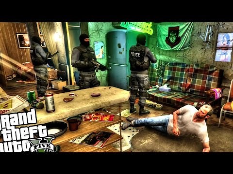 Police Raid Trevor Phillips House - GTA 5 PC MOD