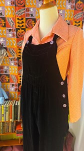 90s Black Velvet Overalls: Wide Leg, Purple Button Detail - Etsy