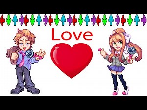 FnF Roses Lyrics Love FnF Monika | FNF ANIMATION