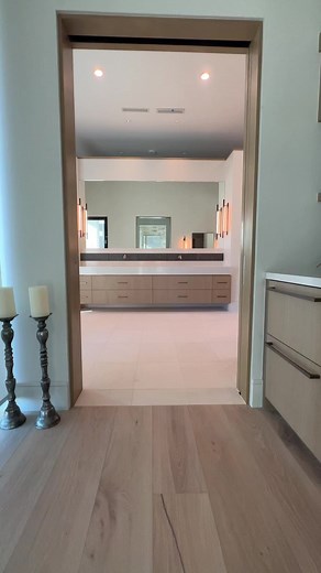 13 reactions | The master gallery bathroom. This #ModernSunset bathroom features 360 degree views of the Scottsdale hillside. Whether you want to see the boulder hillside from the shower, or the city sky lights from the tub area, there are views everywhere. | AFT Construction | Facebook