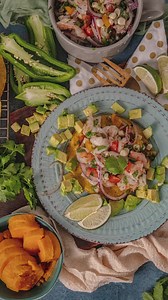 Peruvian Shrimp Ceviche...but on a tostada. You in? Yes or no? (PS: Recipe is up on the DariusCooks App) | DariusCooks