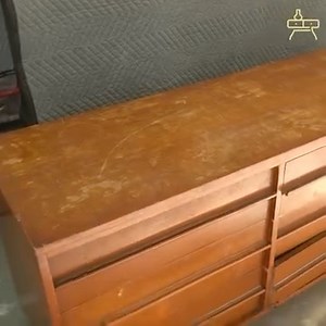 WATER DAMAGE: Refinishing a mid century walnut veneer dresser | Transcend Furniture Gallery