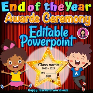End of the Year Awards Ceremony Powerpoint Slideshow Editable