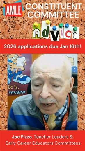 Want to bring a new dimension to your AMLE membership? Serve on a constituent committee and collaborate with passionate educators like Joe! In the coming week leading up to the 2026 application deadline, we're showcasing advice from some of our talented volunteers and thought leaders who drive our mission forward. You can join them in this meaningful work! Apply by January 16: https://www.amle.org/get-involved/ | Association for Middle Level Education