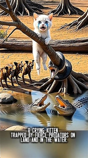 The Kitten’s Anxious Face When Surrounded by Predators