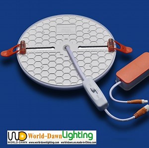 [Hot Item] Auto Hole Size CCT Adjustable Frameless Aluminum Round Ceiling Recessed LED Panel