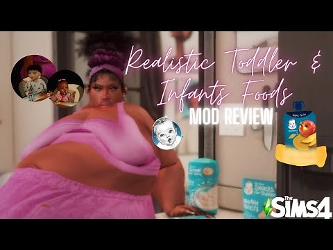 Realistic Toddler & Infants Foods(HighChair Overhaul)🍕🍓🥹( Mod Review) /The Sims 4